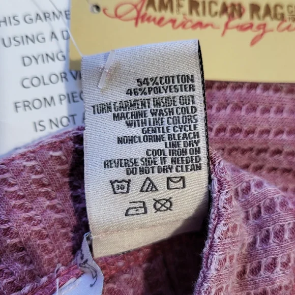 American Rag Pink Stretch Distressed Raw Edge Seams Size Small - Picture 15 of 15